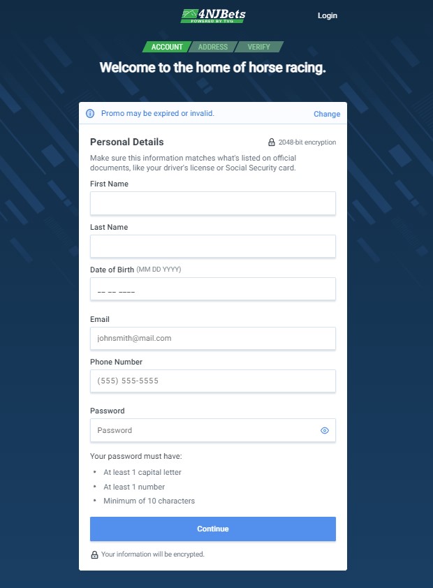 4NJBets Sign up 