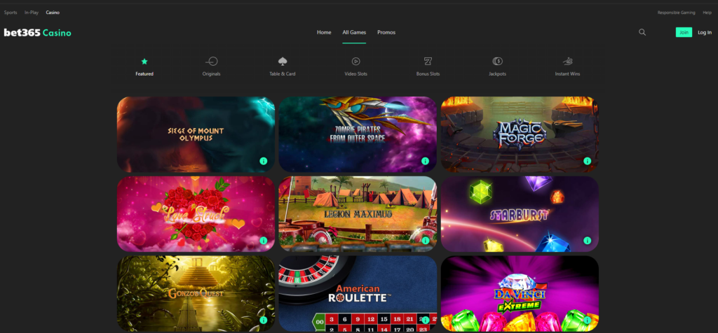 bet365 online casino games