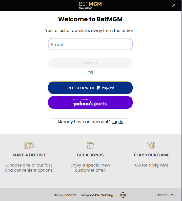 Betmgm casino sign up