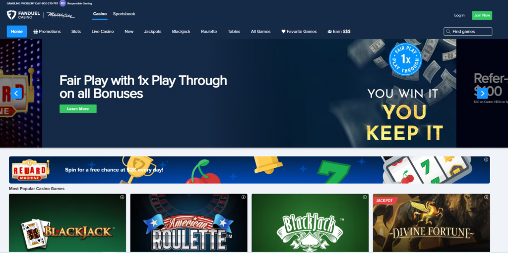 Fanduel NJ Casino Review