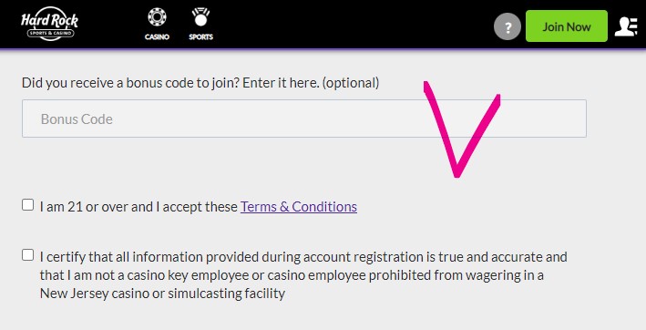 Hard Rock Sportsbook Promo code for NJ