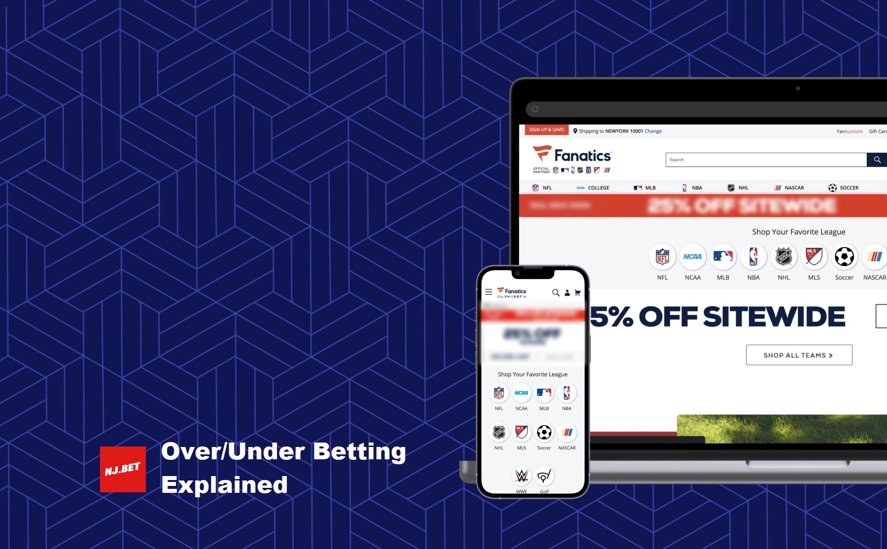 over under betting for NJ explained