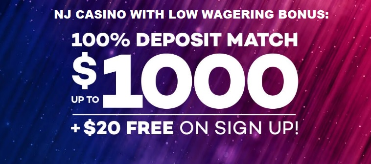 NJ Casino Low Wagering Bonus