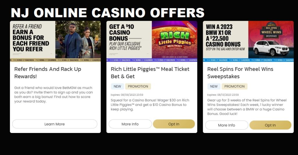 NJ live dealer casino offers