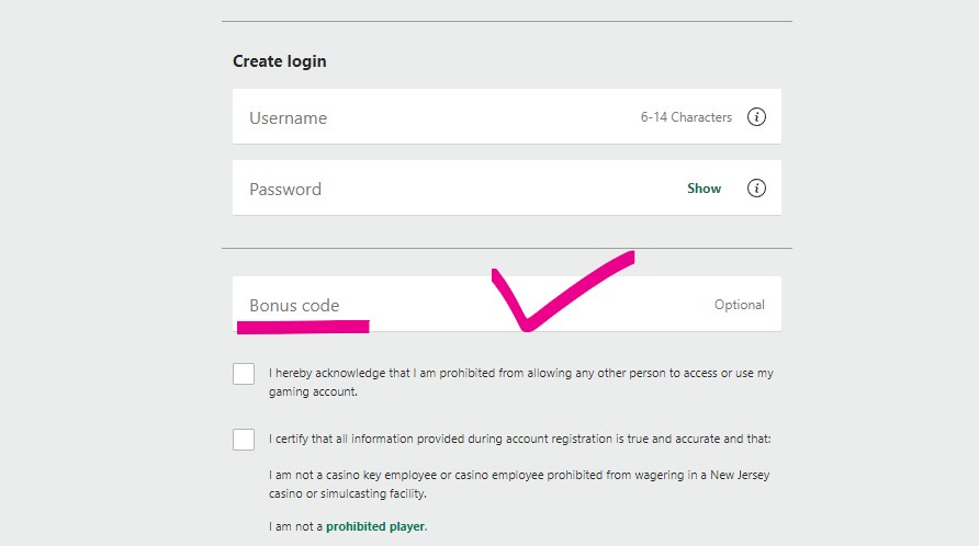 NJ Sportsbook Bonus Code