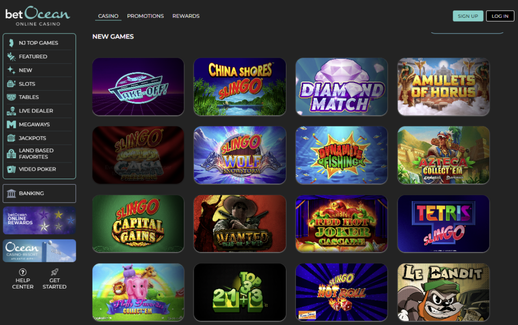 betocean online casino games