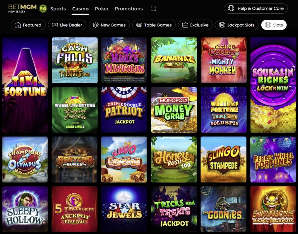 Best Slot Site Casino NJ with BetMGM