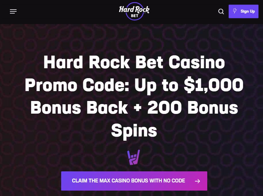 Hard Rock New Jersey Casino Promo Code: Get 200 Spins + up to $1,000 in lossback!
