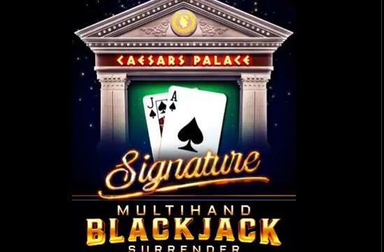 Signature Multihand blackjack surrender by Caesars NJ Casino