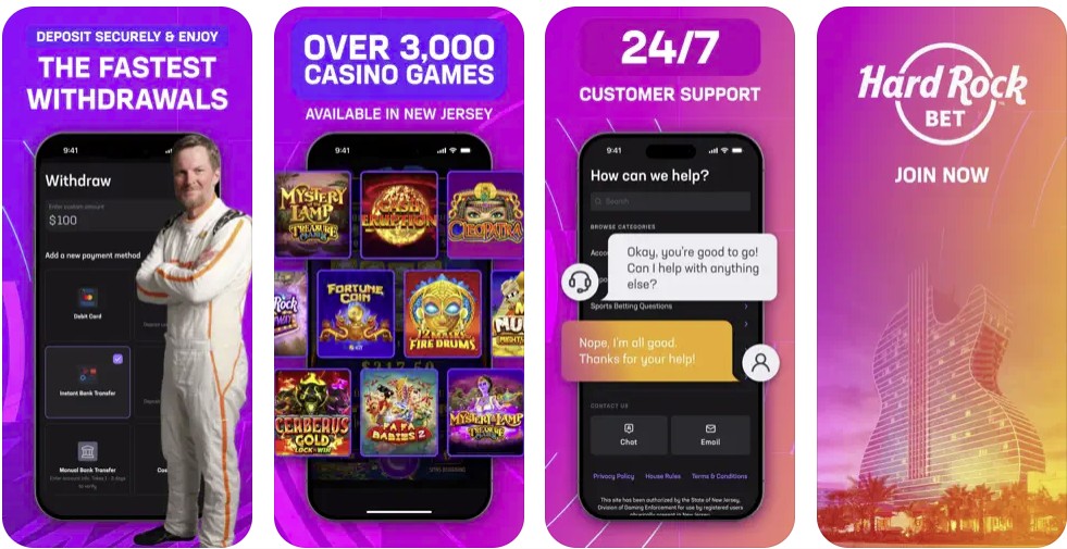 NJ casino app with most games - Hard Rock Casino NJ App